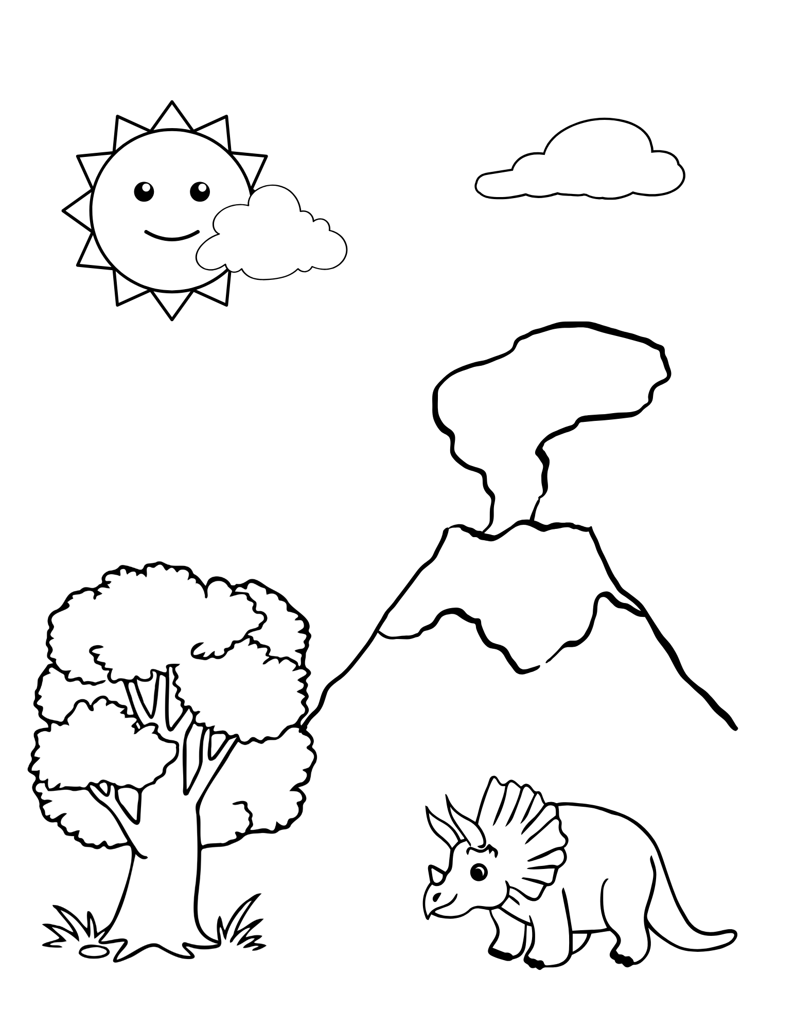 Libro de dinosaurio digital para colorear para niños de edades de 4-8